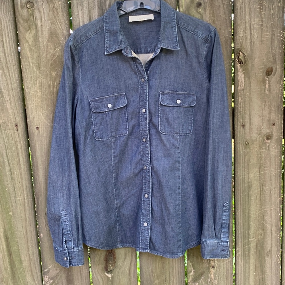Denim button down shirt-m